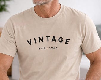 Camiseta vintage de hombre de 1966, regalo de 60 cumpleaños para él.
