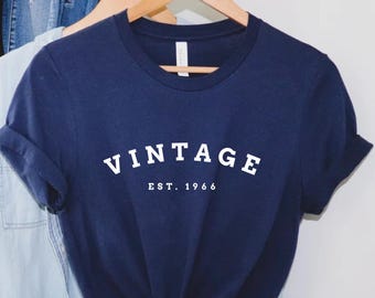 Koszulka z prezentem na 60. urodziny, Vintage Est 1966, Koszulka na 60. urodziny, Prezent urodzinowy dla niego i dla niej, Prezent na 60. urodziny, Unisex