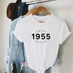 70th birthday gift shirt, Limited Edition 1955, 60th Birthday Shirt, Birthday Gift for him and her, 70th Birthday Present, Unisex