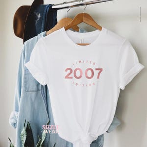 18th birthday gift shirt, limited edition 2007, 18th birthday shirt, birthday gifts for him and her, 18th birthday present, unisex