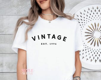Vintage 1996 T-Shirt, 30th Birthday Gift, Unisex Cotton Tee