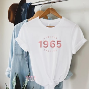 Chemise cadeau 60e anniversaire, vintage est 1965, Chemise 60e anniversaire, Cadeau d'anniversaire pour lui et elle, Cadeau 60e anniversaire, Unisexe