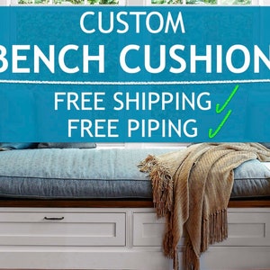 4&quot; Bench Cushion Custom Bench Cushion Bench Cushion Indoor Custom cushion Window seat cushion Custom Bench Cushion Indoor