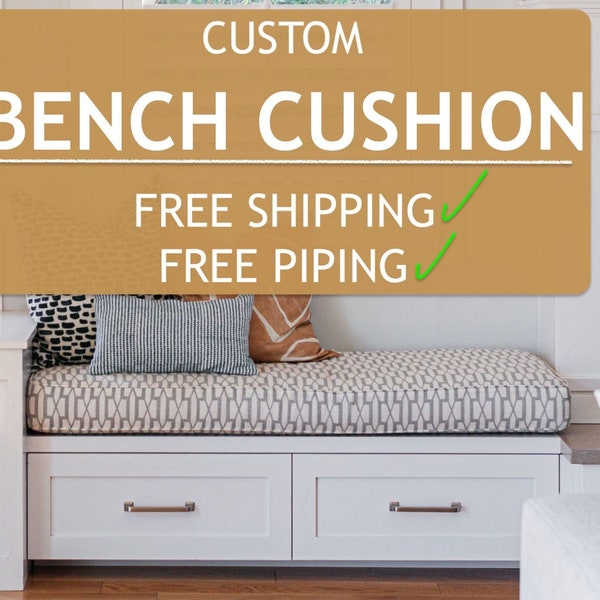 3" thick - Custom Indoor Bench Cushion