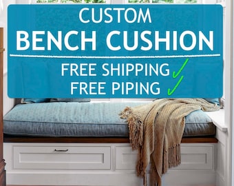 4" Bench Cushion Custom Bench Cushion Bench Cushion Indoor Custom cushion Window seat cushion Custom Bench Cushion Indoor