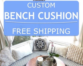 2" Bench cushion Custom bench cushion Cushion for bench Indoor Bench Cushion Custom leather bench Custom cushion  Window seat cushion