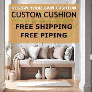 3&quot; thick - Bench Cushion Custom Bench Cushion Bench Cushion Indoor Custom cushion Window seat cushion Custom Bench Cushion Indoor