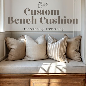 2&quot; thick - Bench Cushion Custom Bench Cushion Bench Cushion Indoor Custom cushion Window seat cushion Custom Bench Cushion Indoor