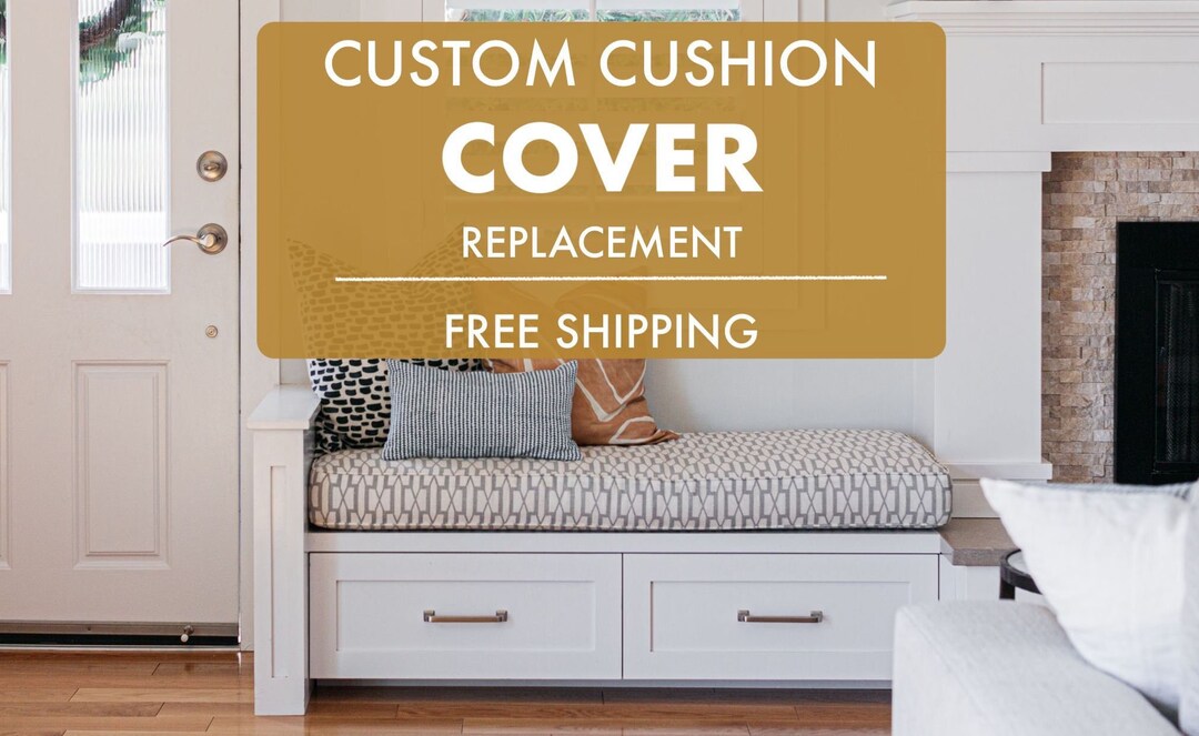 1"- 8" Custom Bench Cushion Cover Bench Cushion Cover Custom Cushion ...