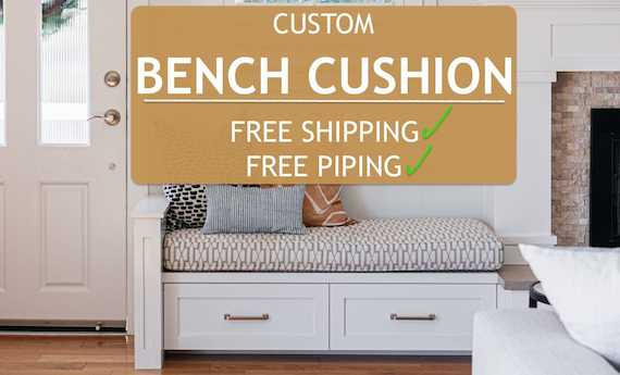 3" thick - Bench Cushion Custom Bench Cushion Bench Cushion Indoor  Custom cushion  Window seat cushion Custom Bench Cushion Indoor