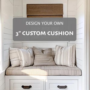 3&quot; thick - Bench Cushion Custom Bench Cushion Bench Cushion Indoor Custom cushion Window seat cushion Custom Bench Cushion Indoor