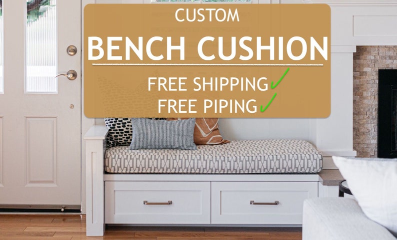 3 thick Custom Indoor Bench Cushion imagen 1