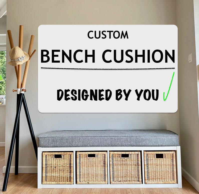 3 Bench cushion Custom bench cushion Cushion for bench Indoor Bench Cushion Custom leather bench Custom cushion Window seat cushion image 1