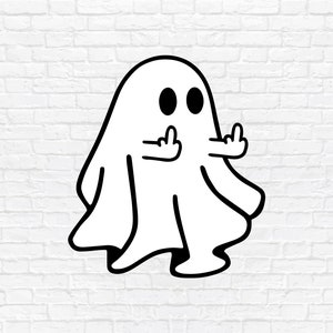 Ghost Middle Finger Svg Png, Halloween Svg Png, Svg File For Cricut, Cute Ghost Halloween Svg Png