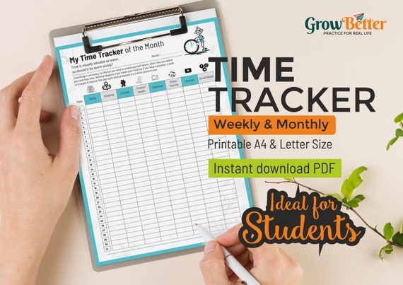 Printable Time Tracker Planner Time Tracker Printable Time - Etsy