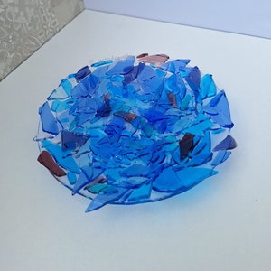 Handmade round Murano glass plate - Made in Italy, Colorful handmade centerpiece, Round glass bowl, Glass art, Home decor, Gift ideas