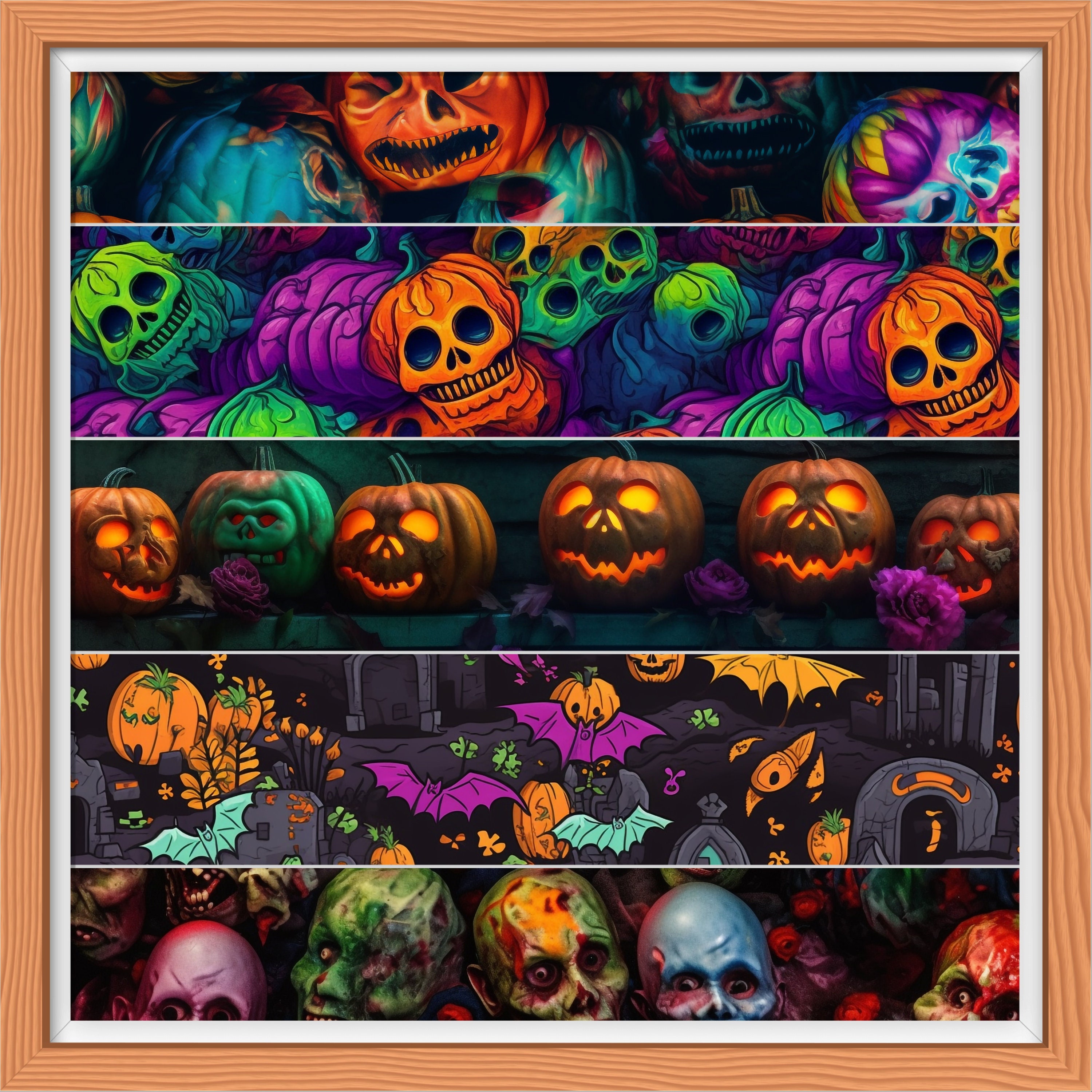 Halloween Wallpaper Bundle 1 landscape for Crafting Etsy