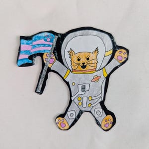Adesivos de gato astronauta