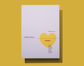 Meeting You Was No Alzidenz Typographic Greetings Card