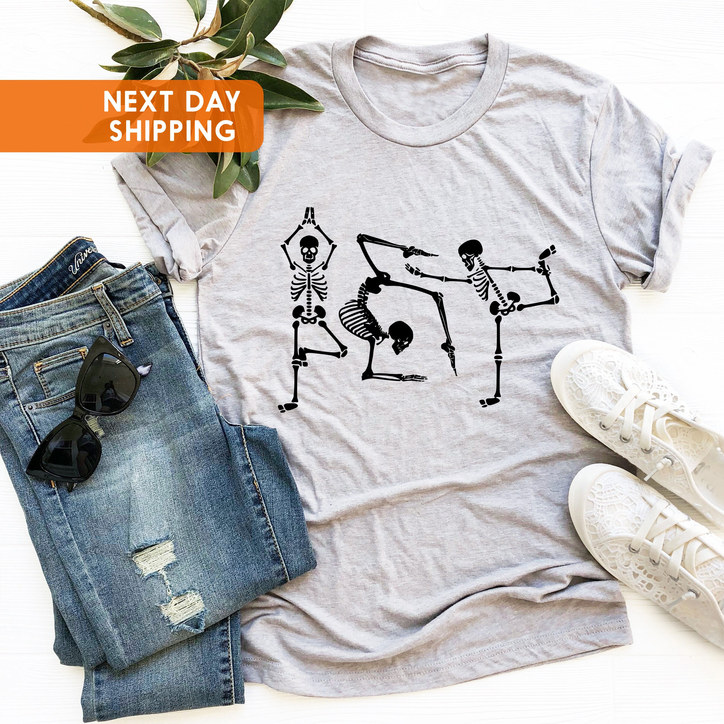 Discover Skeletons Yoga Shirt, Yoga Lover Shirt