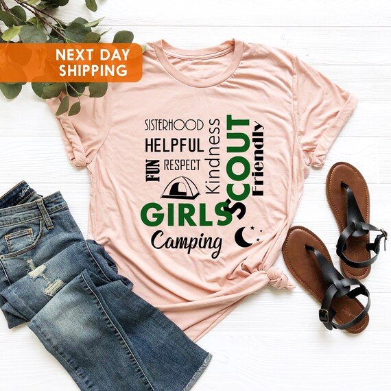 Girls Scout Camping Shirt Girl Scouts Group Tee Girls Shirt Etsy