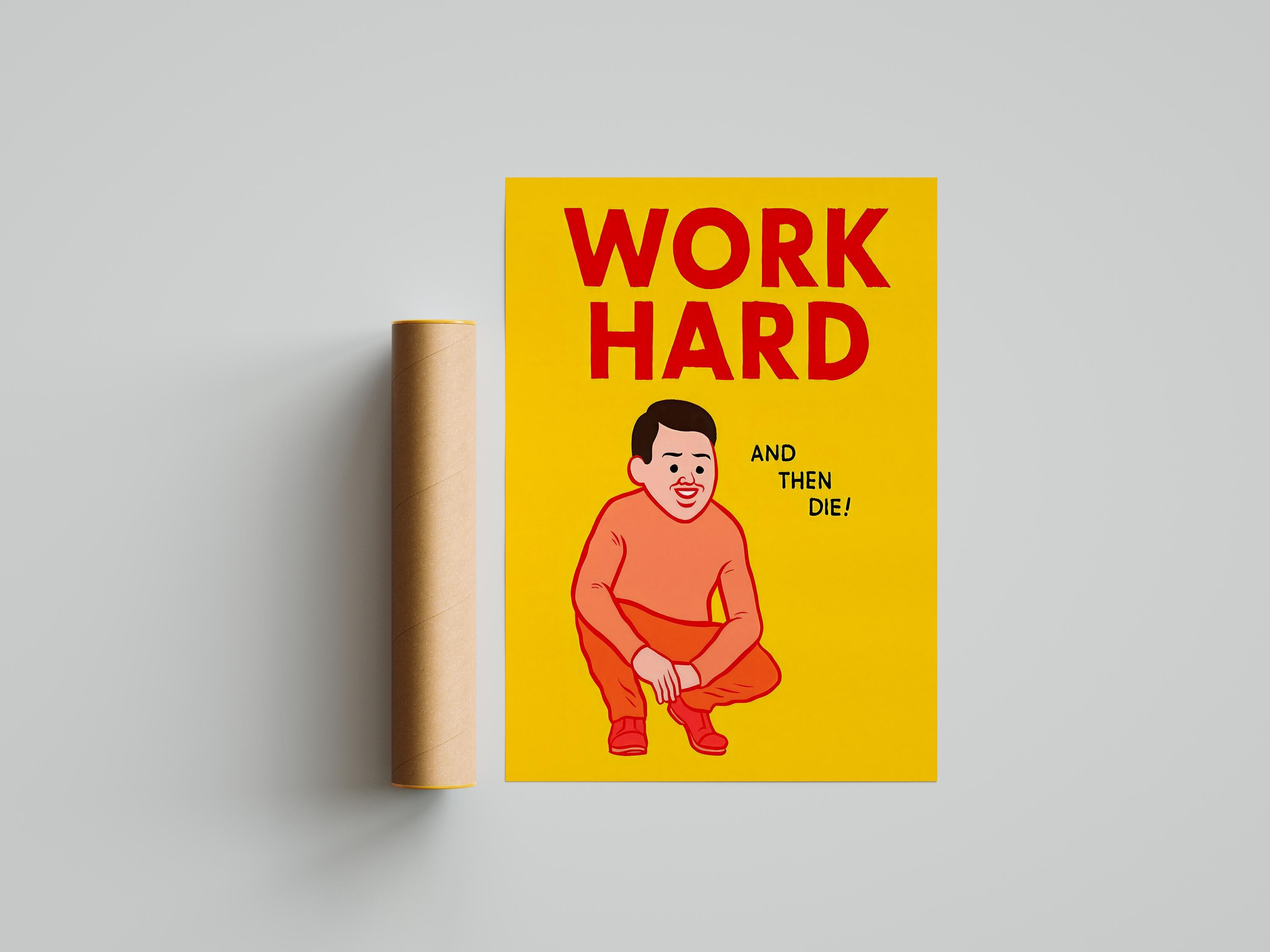 Joan Cornella - Work Hard Scene • Brutal Capitalism Gift Artwork