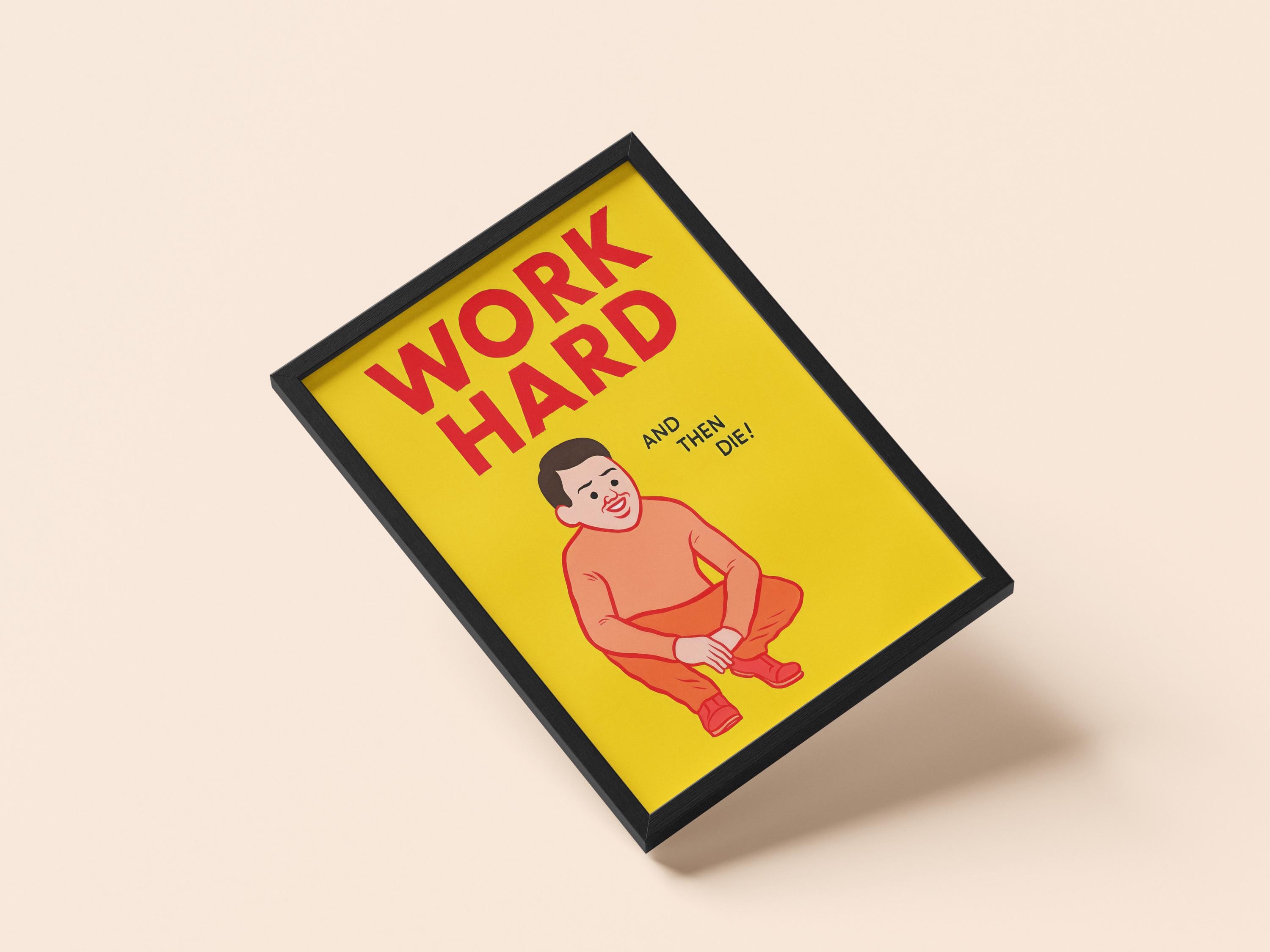 Joan Cornella - Work Hard Scene • Brutal Capitalism Gift Artwork