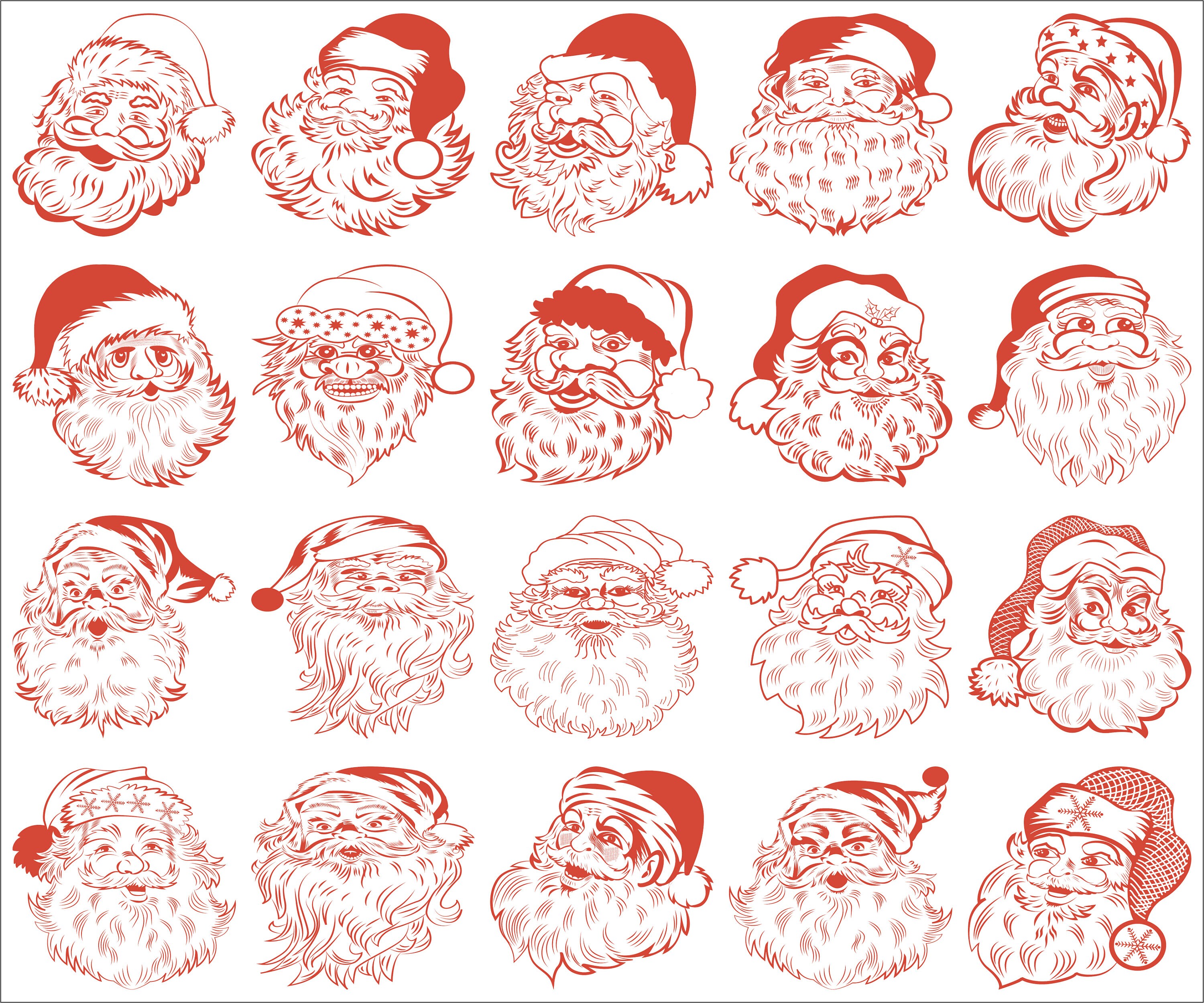 Santa SVG Bundle, SVG Files for Cricut, Cut File, Instant Download ...