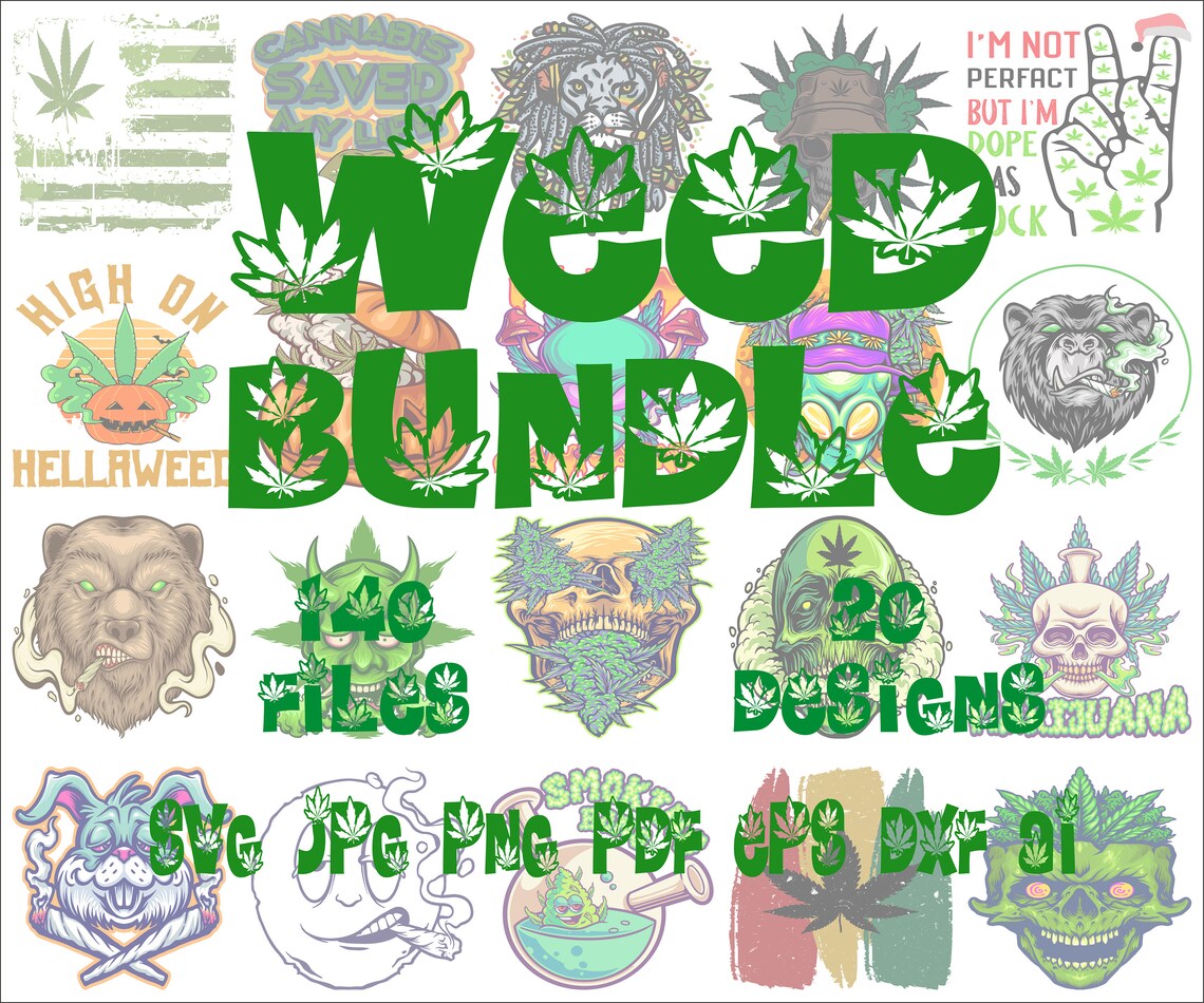 Weed Bundle, Weed Graphics, Weed SVG, PNG, JPG, Weed Posters, Weed T