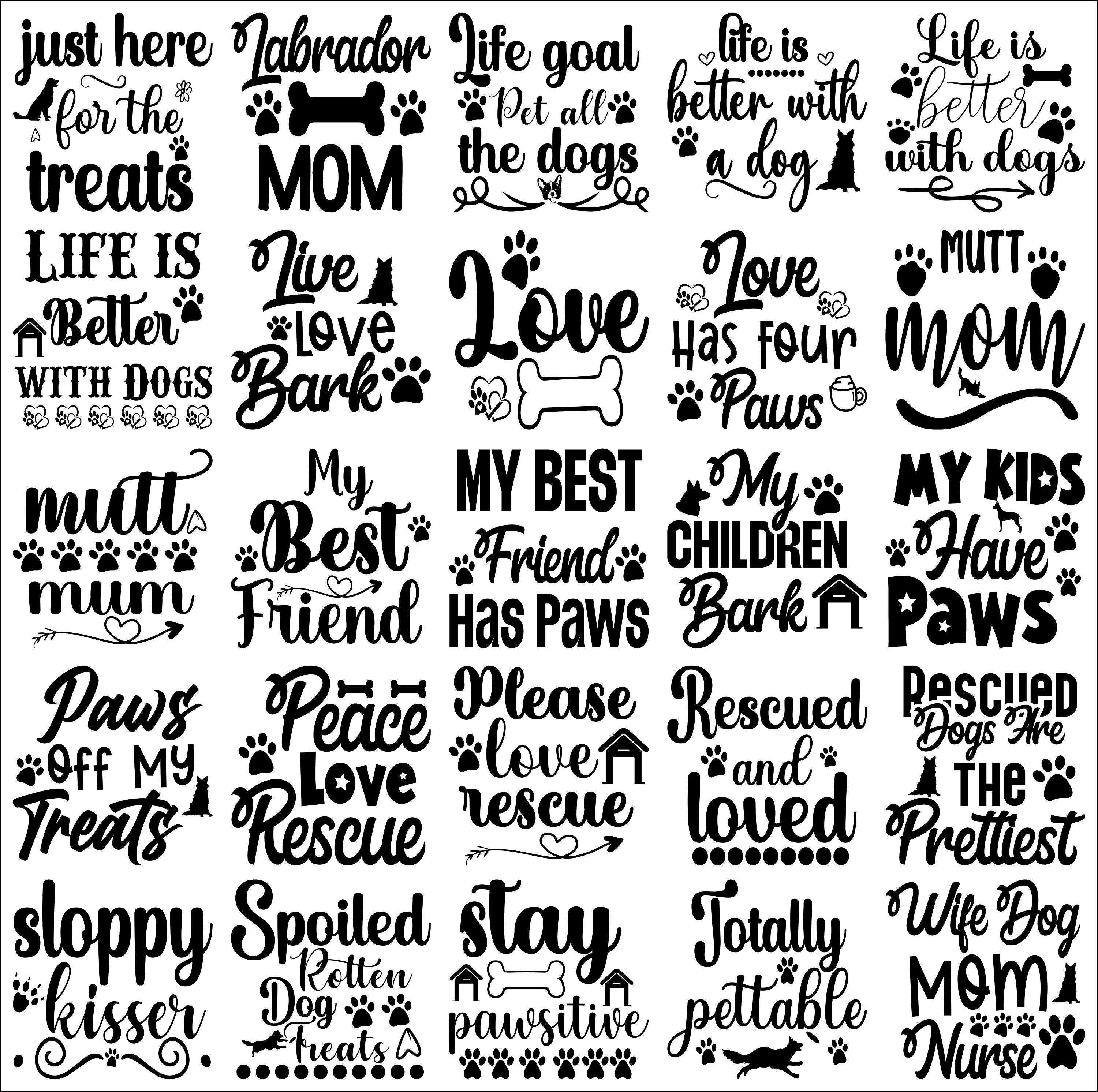 Dog SVG Bundle Dog Quotes Dog Designs SVG Files for Cricut - Etsy