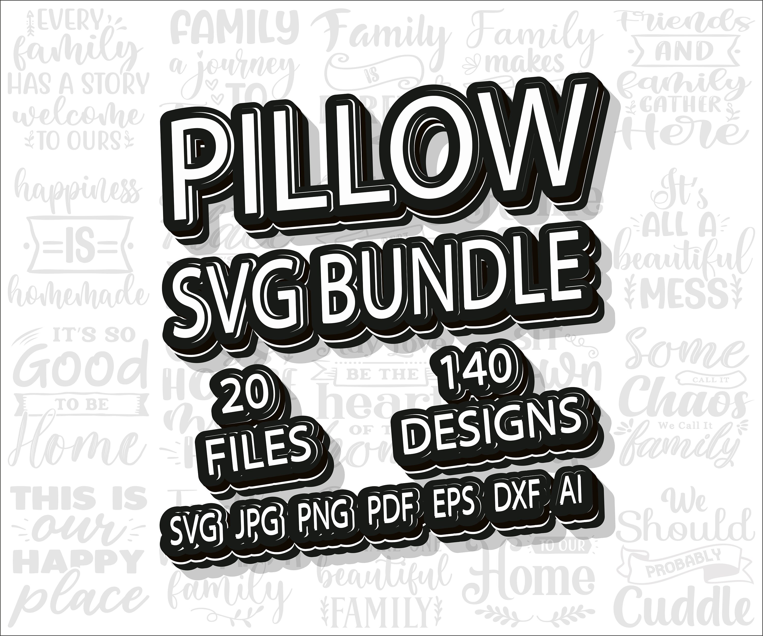 Pillow SVG Bundle SVG Files for Cricut Pillow Quotes Cut Etsy UK