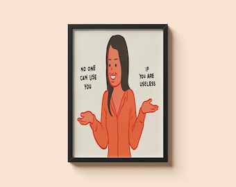 Joan Cornella, personne ne peut vous utiliser • Poster cadeau humour sombre et absurde • Impression d'illustration satirique surréaliste • Décoration murale audacieuse et provocante