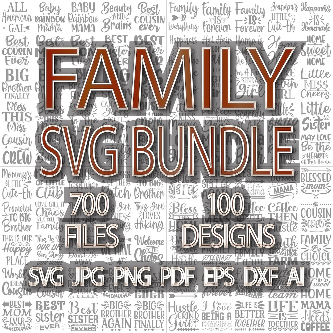 Family SVG Bundle, SVG Files for Cricut, Cricut Cutting Files, Instant ...