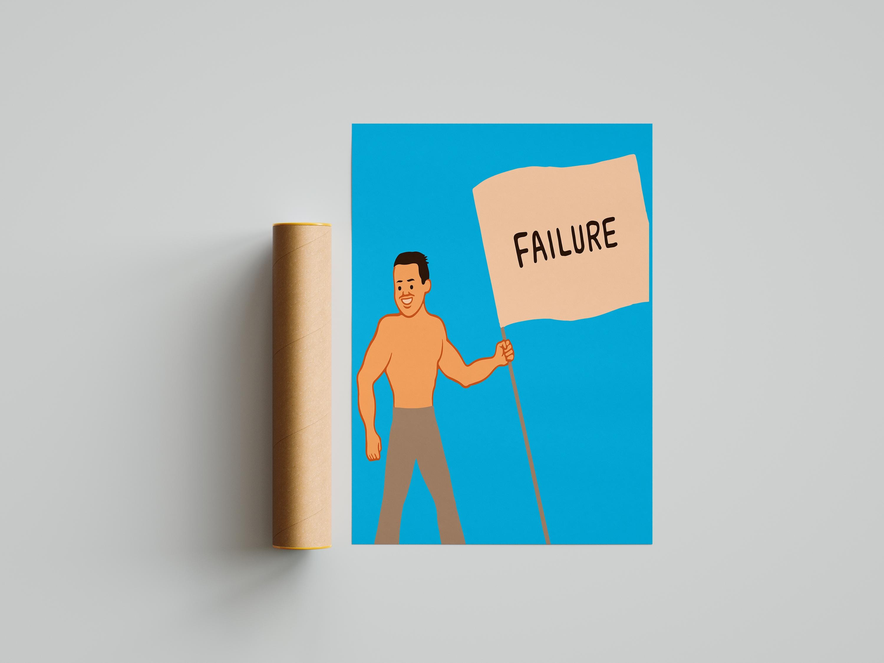 Joan Cornella Failure Flag Poster • Dark Absurd Humor Illustration ...
