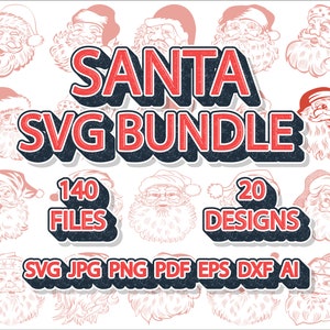 Santa SVG Bundle, SVG Files for Cricut, Cut File, Instant Download ...