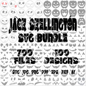 Jack Skellington SVG Bundle, Jack Skellington designs, SVG files for cricut, 700 files, printable, Jack Skellington SVG, Halloween, Jack png