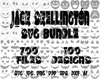 Pacote Jack Skellington SVG, designs de Jack Skellington, arquivos SVG para cricut, 700 arquivos, para impressão, Jack Skellington SVG, Halloween, Jack png