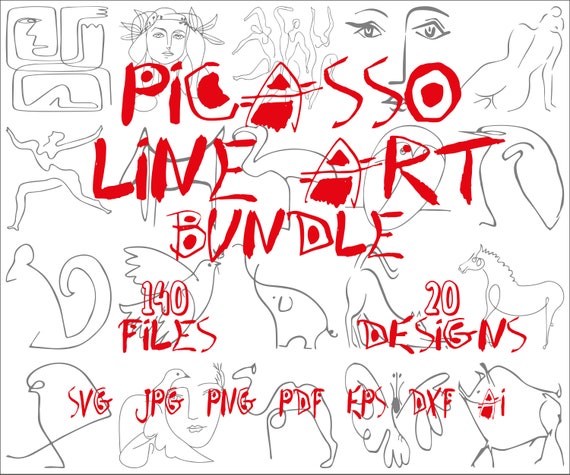 Picasso Line Art Bundle, 140 Files, Picasso Line Art Drawings