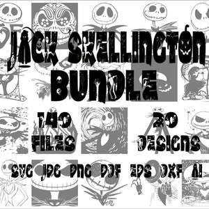 Jack Skellington Bundle, Jack Skellington SVG, Halloween Svg, Jack Skellington Png, Nightmare Before svg, Jack and Sally, Christmas, Jack