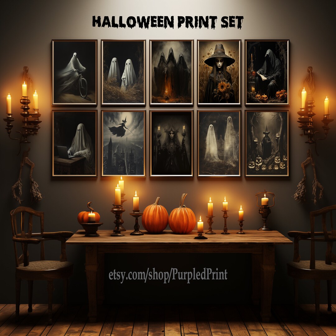 Halloween Print Set | Halloween Gallery Wall | Mysterious Designs ...