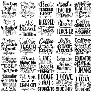 Teacher SVG Bundle, SVG Files for Cricut, Cricut Cutting Files, Instant ...