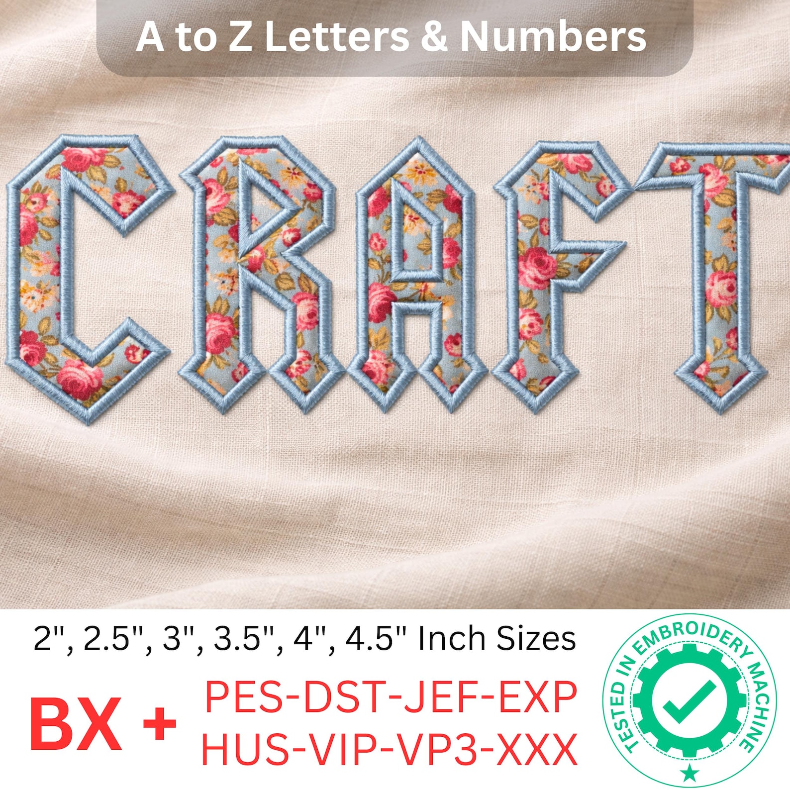 Gothic Applique Embroidery Font, Machine Embroidery Design, BX- Format ...