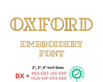 Oxford Embroidery Font – Classic Serif Monogram BX Alphabet - pes, dst, jef, exp, hus, vip, vp3, xxx formats.