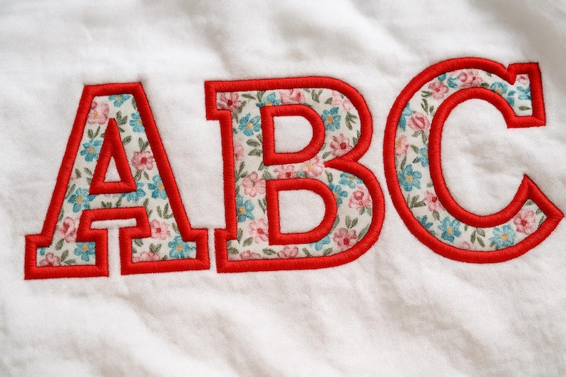 Champion Appliqué Embroidery Font A to Z | Varsity Block Alphabet ...