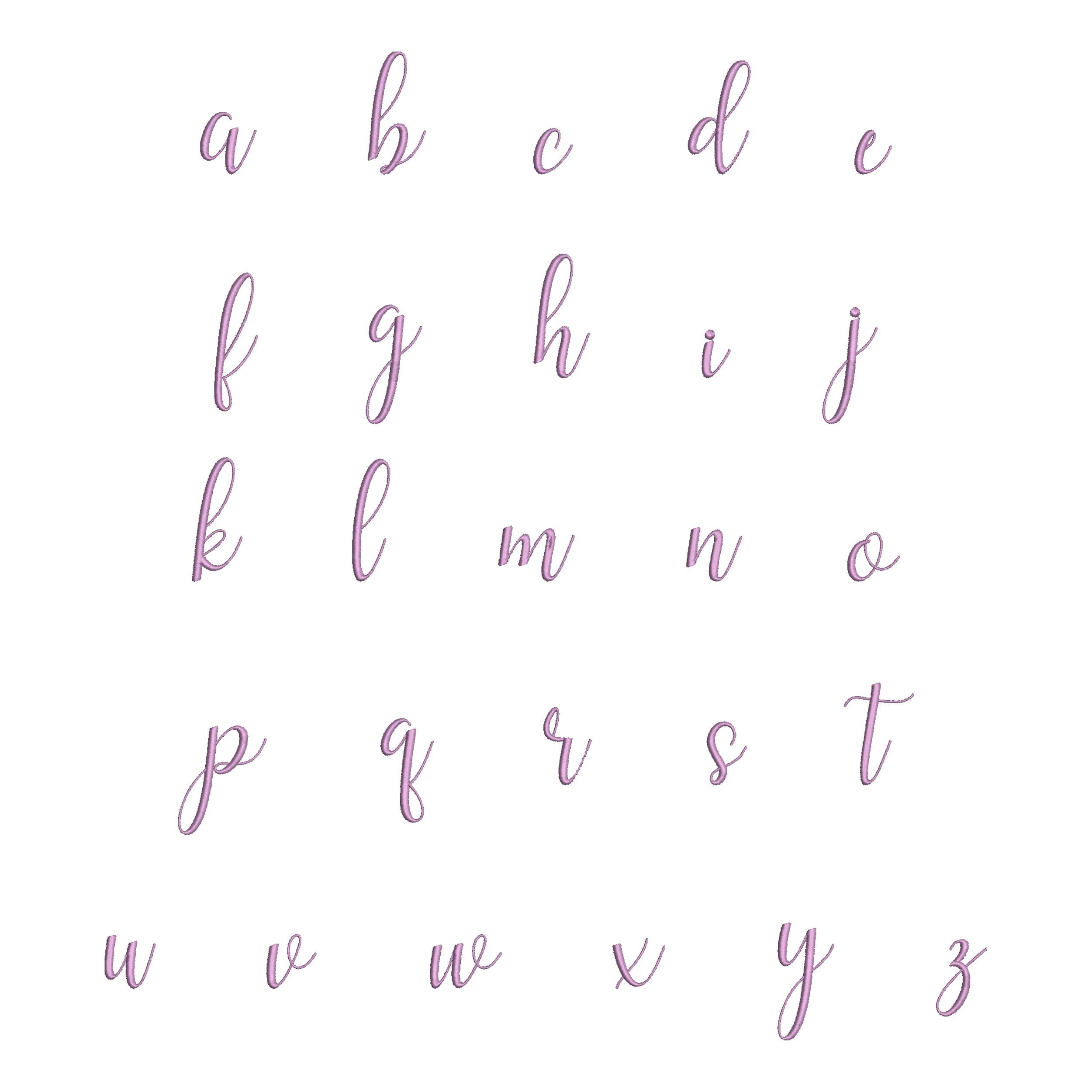 Custom Script Name Embroidery Design | Elegant Cursive Font ...