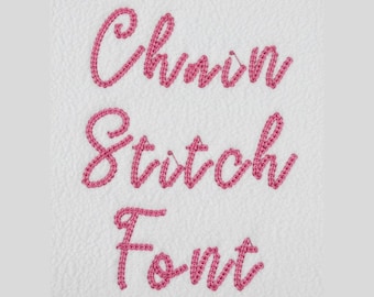 Bold Chain Stitch Embroidery Font - Elegant Script Machine Embroidery Alphabet, 4 Size, 8 Formats, BX font