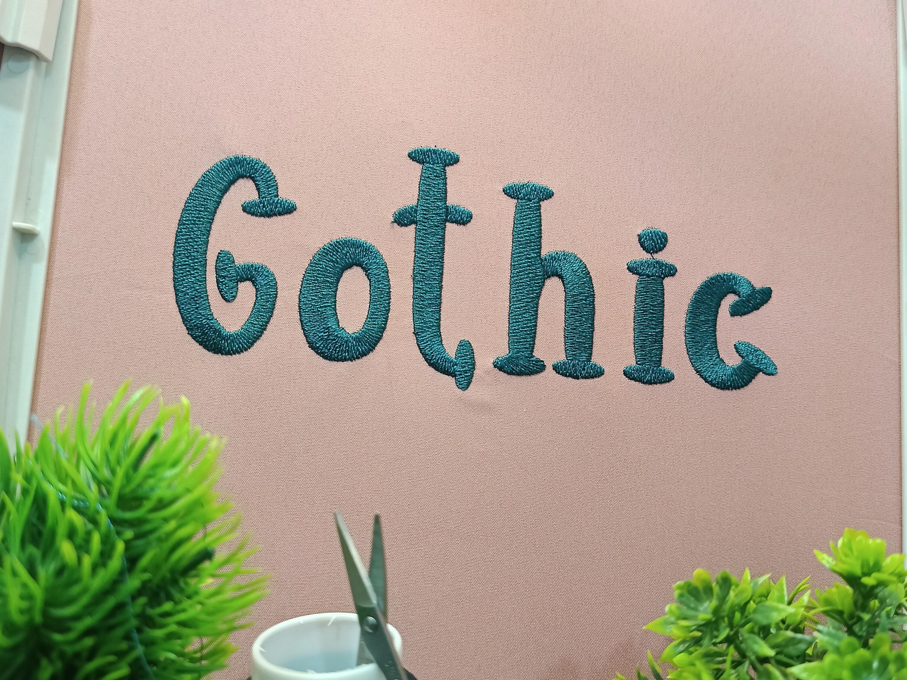 Gothic Embroidery Font - Elegant and Ornate Alphabet - 3 Sizes ...