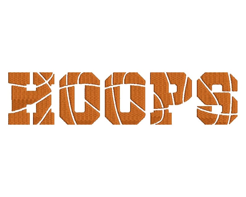Hoop Lettering Basketball Hoops Embroidery Font - Sports-themed Machine Embroidery ...
