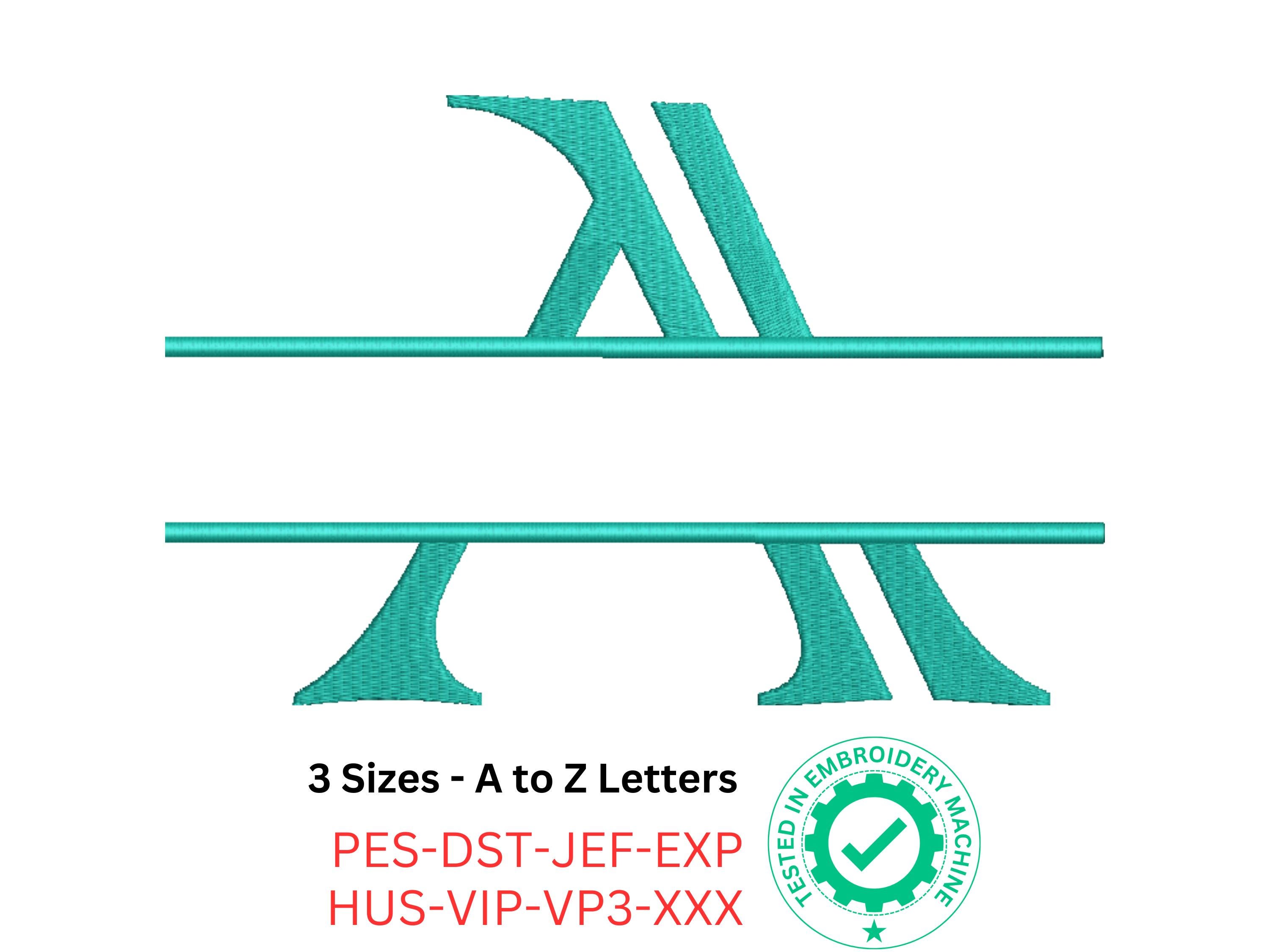 Split Monogram Embroidery Font | A to Z Alphabet Letters | Machine ...