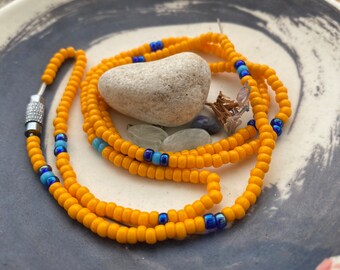 Sacral Chakra "I AM Creative" African waist beads in orange